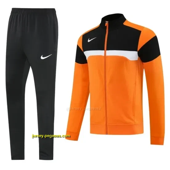 2025 Nike OrangeBlack Full Hoodie Zipper Jacket +Long Pants