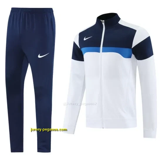 2025 Nike WhiteNavy Full Hoodie Zipper Jacket +Long Pants