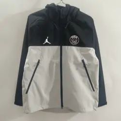 New style jacket Paris Jordan black and white stitching 075