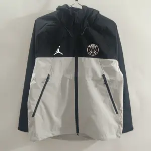 New style jacket Paris Jordan black and white stitching 075