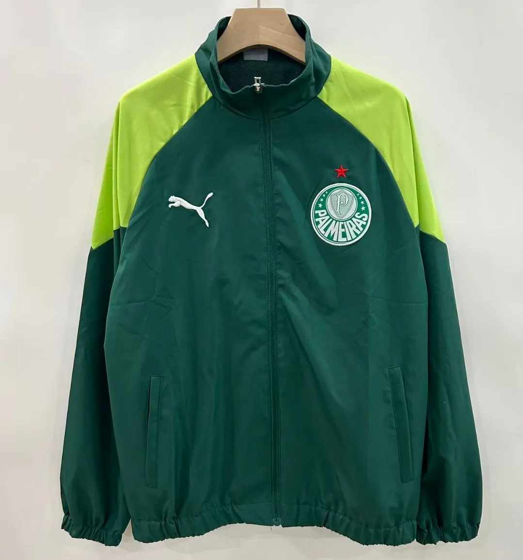 Palmeiras green single-sided embroidered trench coat Palmeiras green single-sided embroidered trench coat