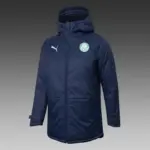 Palmeiras sapphire blue mid-length cotton coat