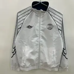 Paris blue and white double-sided embroidered windbreaker