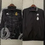 Real Madrid Black Dragon double-sided silicone windbreaker