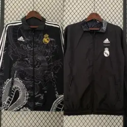 Real Madrid Black Dragon double-sided silicone windbreaker