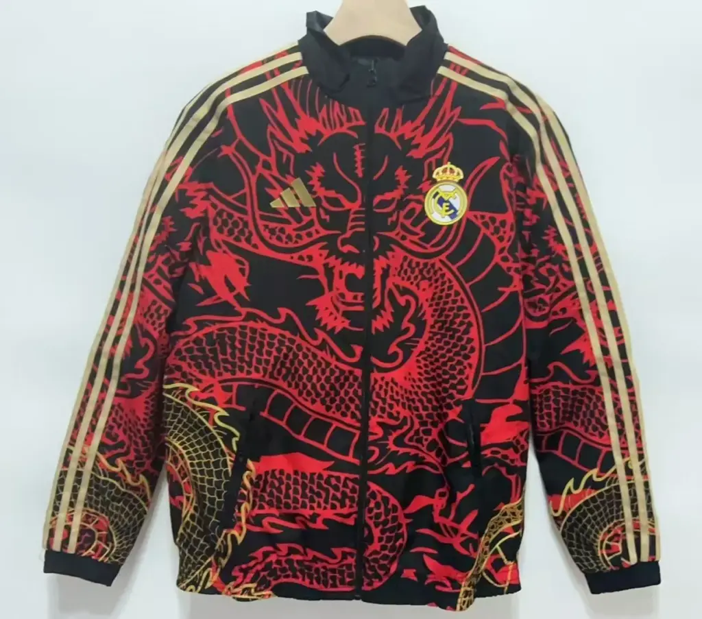 Real Madrid Red Dragon double-sided silicone windbreaker