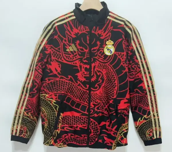 Real Madrid Red Dragon double-sided silicone windbreaker Real Madrid Red Dragon double-sided silicone windbreaker