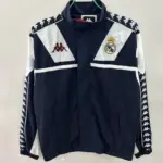 Real Madrid black 1967 Kappa single-sided embroidered windbreaker