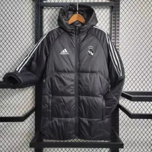 Real Madrid black cotton coat