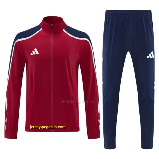 2026 Adidas Navy Red Full Zipper Jacket Tracksuit + Long Pants