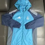 Real Madrid blue football jersey windbreaker