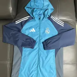 Real Madrid blue football jersey windbreaker