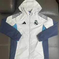 Real Madrid football uniform beige windbreaker