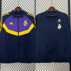 Real Madrid purple double-sided embroidered windbreaker