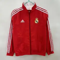 Real Madrid red and white double-sided silicone windbreaker