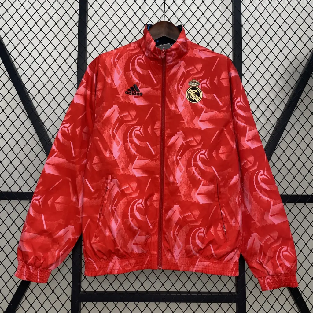 Real Madrid red camouflage double-sided silicone windbreaker