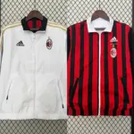 Retro AC white and red double-sided silicone windbreaker