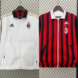 Retro AC white and red double-sided silicone windbreaker