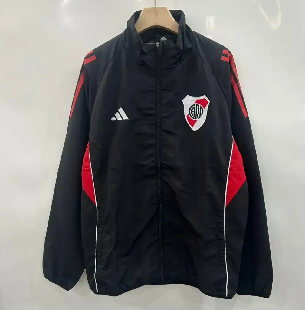 Riverbed black single-sided embroidered windbreaker