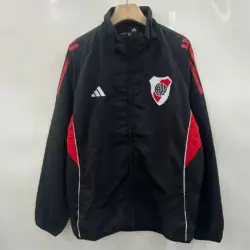 Riverbed black single-sided embroidered windbreaker