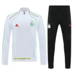 2026 Algeria White with Green and Red Stripes FULL Zipper Jacket Tracksuit +Long