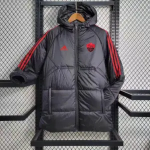 Roman black cotton coat