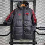 Roman black cotton coat