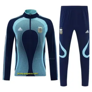 2026 Argentina Navy & Sky Blue Full Zipper Jacket Tracksuit + Long Pants