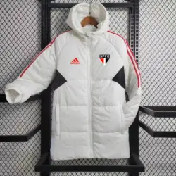 Saint Paul cotton coat white mid-length