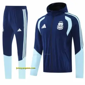 2026 Argentina Navy Blue Full Zipper Jacket + Long Pants