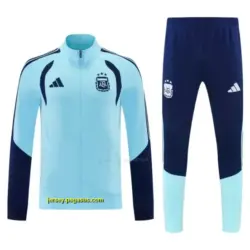 2026 Argentina Sky Blue & Navy Blue Full Zipper Jacket Tracksuit + Long Pants (H