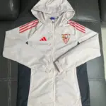Sevilla football jersey beige trench coat