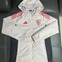 Sevilla football jersey beige trench coat
