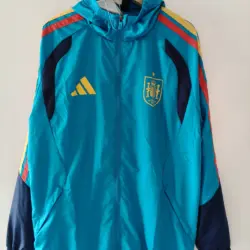 Spanish sky blue hooded trench coat