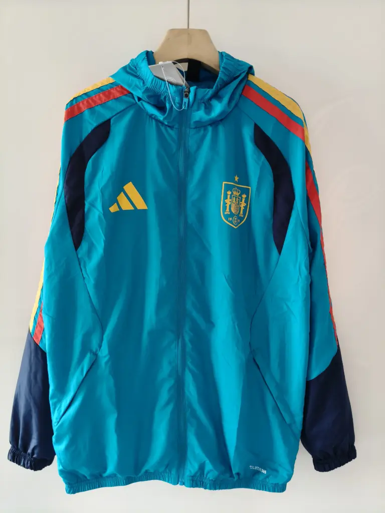 Spanish sky blue hooded trench coat