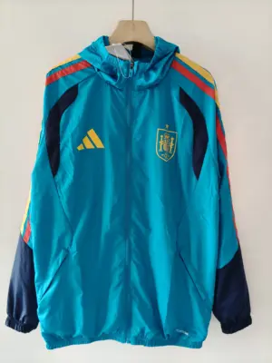 Spanish sky blue hooded trench coat