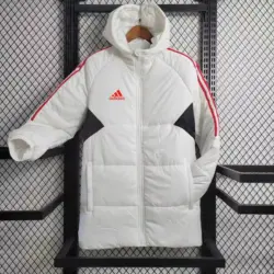 White cotton padded coat