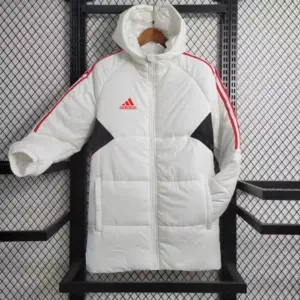 White cotton padded coat