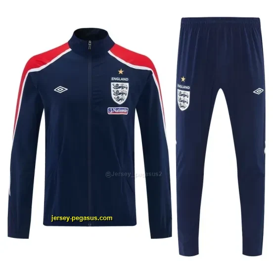 2026 England Navy Blue Full Zipper Jacket Tracksuit + Long Pants