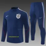 2026 England Navy Blue Half Zipper Jacket Tracksuit + Long Pants (Nike)