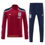 2026 England Red & Navy Blue Full Zipper Jacket Tracksuit + Long Pants