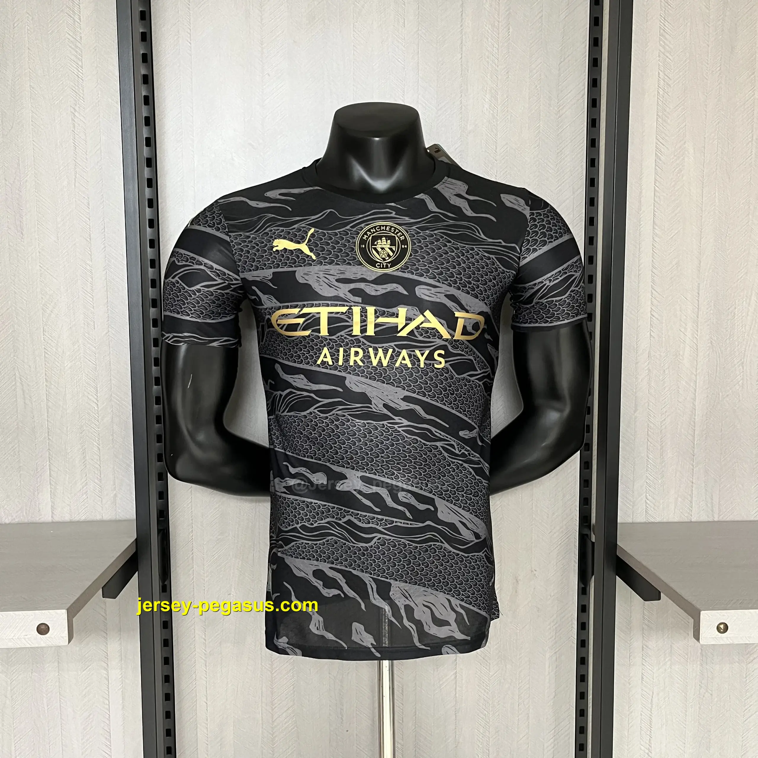 Player Edition 2024-25 Manchester City Year of the Dragon Special Black Jersey Player Edition 2024-25 Manchester City Year of the Dragon Special Black Jersey