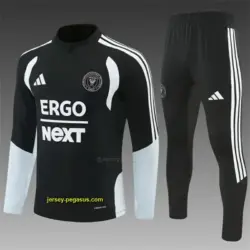 2026 Inter Miami CF Black & White Half Zipper Jacket Tracksuit + Long Pants
