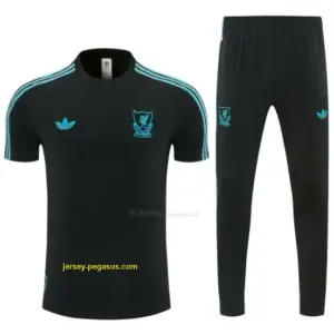 2026 Liverpool Black Short Sleeve Tracksuit + Long Pants