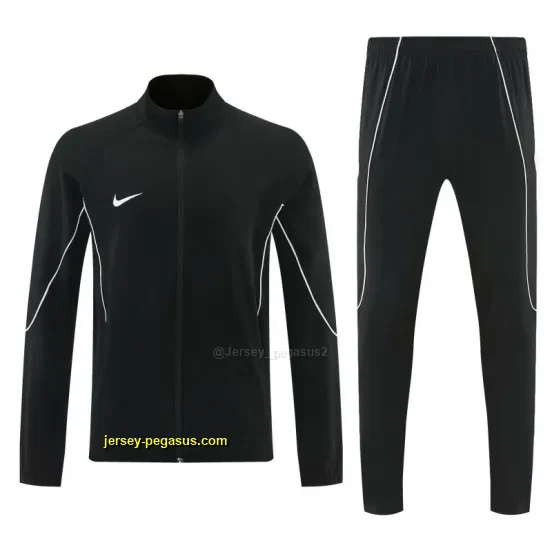 2026 Nike Black Full Zipper Jacket Tracksuit + Long Pants