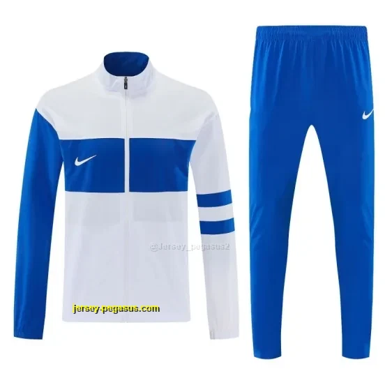 2026 Nike White &Blue Full Zipper Jacket Tracksuit + Long Pants