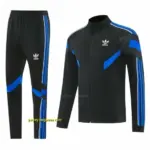 2026-27 Adidas Originals Black & Royal Blue Full Zipper Jacket Tracksuit + Long