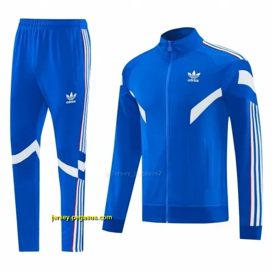 2026-27 Adidas Originals Blue Full Zipper Jacket Tracksuit + Long Pants