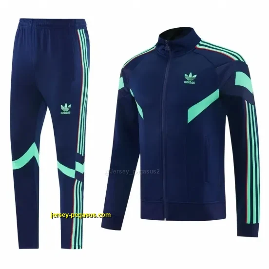 2026-27 Adidas Originals Navy Blue Full Zipper Jacket Tracksuit + Long Pants