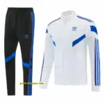 2026-27 Adidas Originals White Full Zipper Jacket Tracksuit + Navy Blue Long Pan